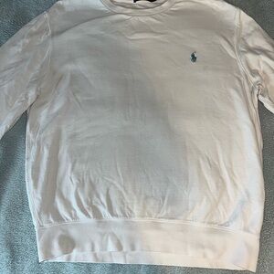 Ralph Lauren Cream Crewneck Sweater Classic Design